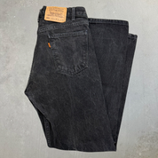 J- Vintage Levi's 505 Orange Tab Made In USA Straight Leg Black Jeans - 31x30