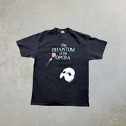 F- Vintage The Phantom Of The Opera Text & Graphic Single Stitch Tee