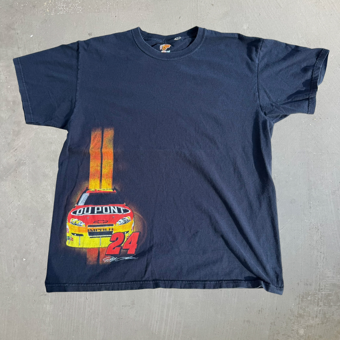 Vintage Nascar Jeff Gordon Car Picture Graphic Tee - L