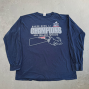 J- '17 New England Patriots NFL Super Bowl 51 Lineup Graphic Long Sleeve Tee - L