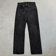 J- Vintage Levi's 505 Orange Tab Made In USA Straight Leg Black Jeans - 31x30