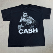 J- Vintage '12 Johnny Cash Flipping The Bird Picture Zion Rootswear Tee - L