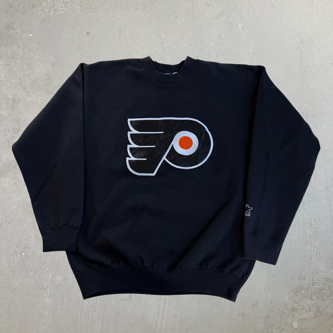 Vintage Philadelphia Flyers NHL Starter Embroidered Logo Crewneck - S (fits M)