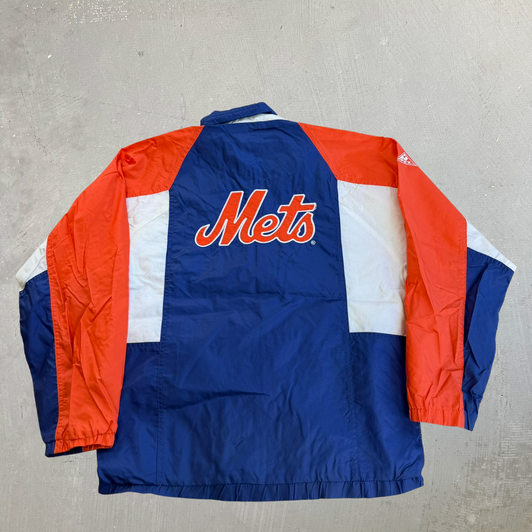 J- Vintage New York Mets MLB Apex Lightweight Zip Up Windbreaker - L
