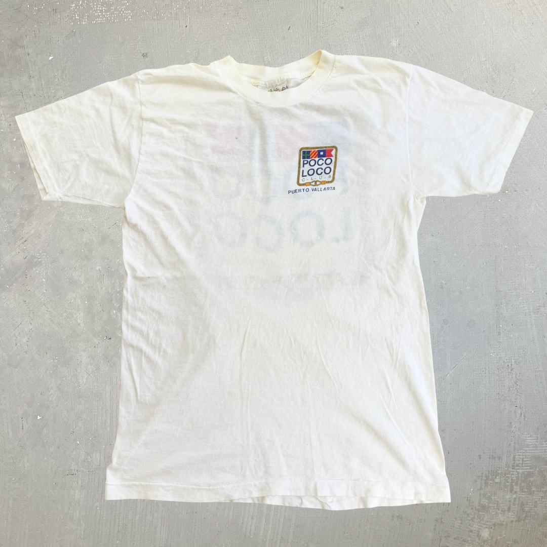 J- Vintage '87 Poco Loco Club Puerto Vallarta Graphic Single Stitch Tee - L