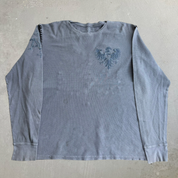 J- Vintage Affliction Embroidered Logo Thermal Long Sleeve Tee - 2XL