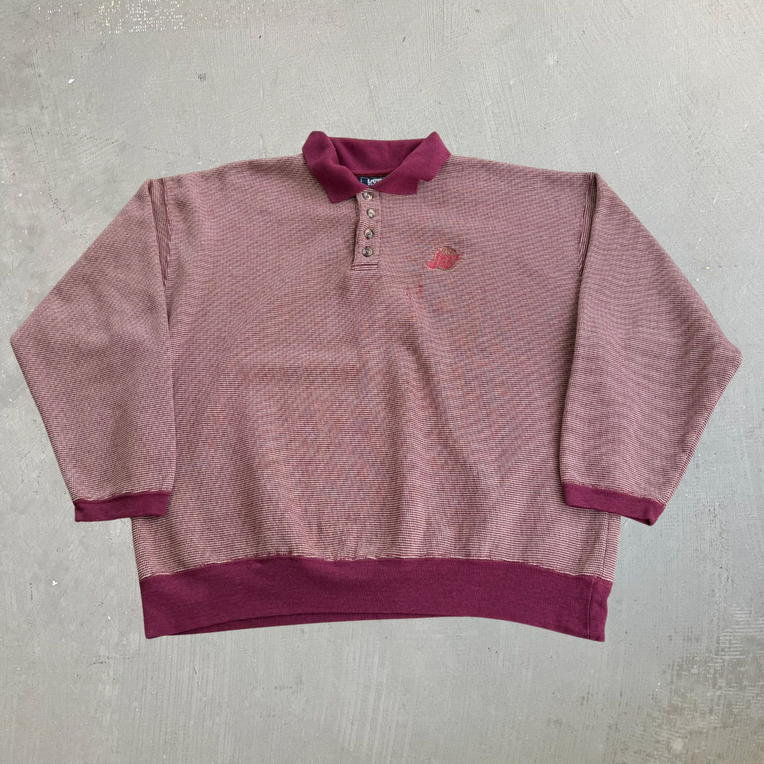 J- Vintage Utah Jazz NBA Embroidered Logo Henley Crewneck - XL
