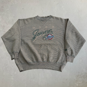 Vintage 90s Utah Jazz NBA Lee Embroidered Logo & Text Crewneck - L