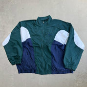 J- Vintage 90s Nike Embroidered Swoosh Zip Up Lightweight Windbreaker Jacket - L