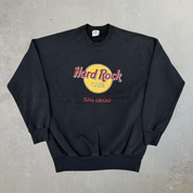 J- Vintage Hard Rock Cafe San Diego Graphic Made In USA Crewneck - XL