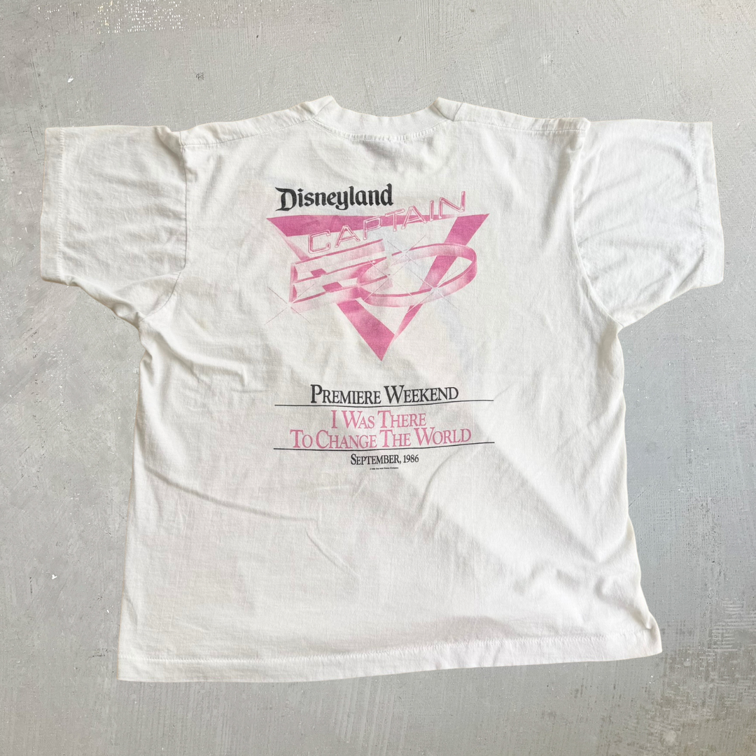 J- Vintage '86 Disney Disneyland Captain EO Opening Weekend Promo Made In USA Single Stitch Tee - L