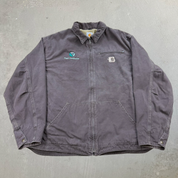 F- Carhartt Lightweight Hamilton Chocolate Brown Work Jacket - 2XL