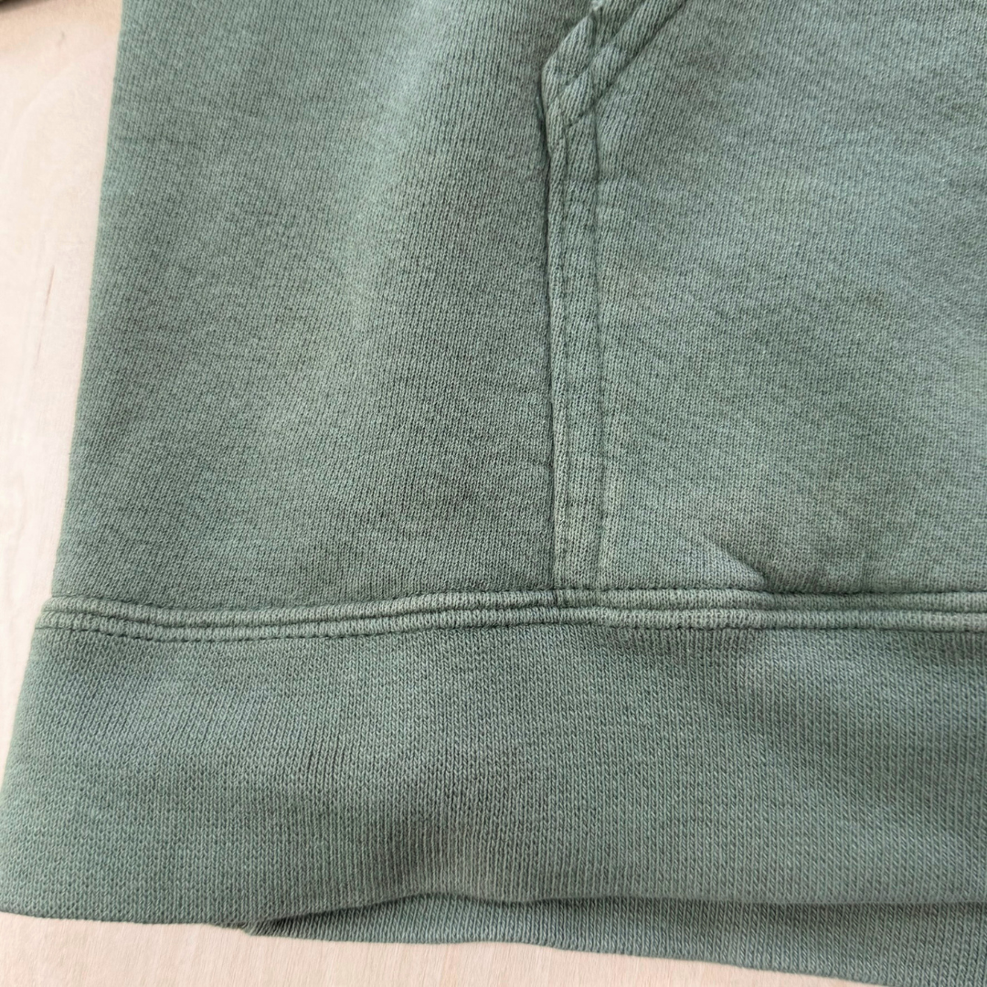 J- Vintage 90s Nike Embroidered Center Swoosh Olive Green Hoodie - XL