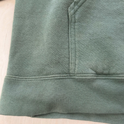 J- Vintage 90s Nike Embroidered Center Swoosh Olive Green Hoodie - XL