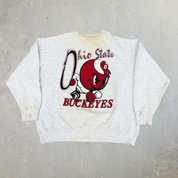 J- Vintage Ohio State Buckeyes Mascot Graphic Made In USA Crewneck - 2XL