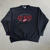 Vintage Detroit Red Wings NHL Lee Embroidered Logo Crewneck - XL