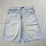 J- Vintage Red BBQ Embroidered Bird Baggy Jorts - 38 waist 12 inseam