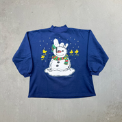 F- Vintage Peanuts Snoopy & Snowman Made In Canada Novel Teez Tag Crewneck