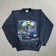 J- Vintage Polaris Snowmobile & Eagle Graphic Made In USA Crewneck - S