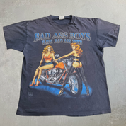 J- Vintage '93 American Bikers Badass Boys Have Badass Toys Made In USA Single Stitch Tee - L