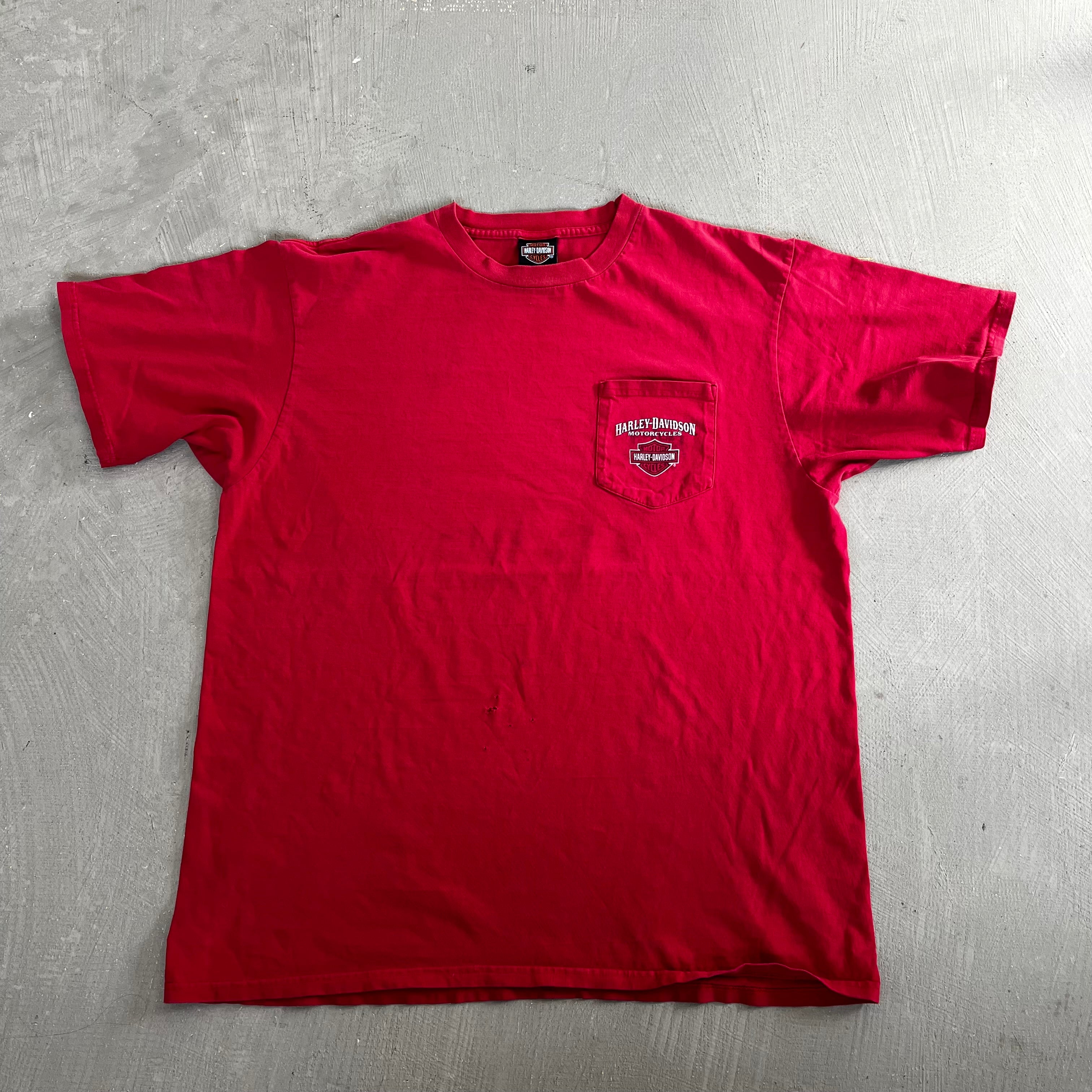 F- Vintage Harley Davidson Mesa Arizona Graphic Pocket Tee