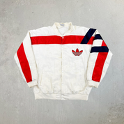 F- Vintage Adidas Button Snap Bomber Jacket