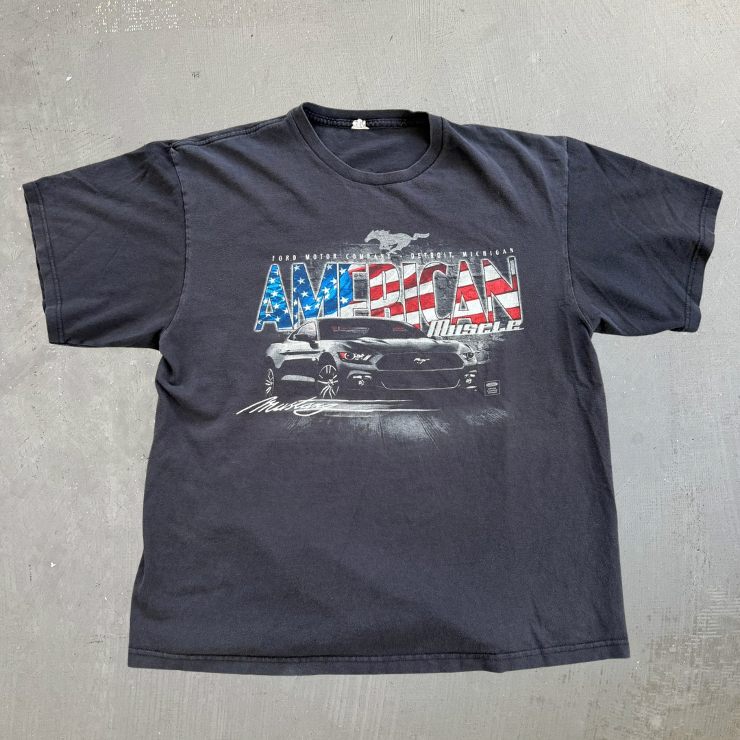 Vintage Ford Mustang American Muscle Car Graphic Tee - XL