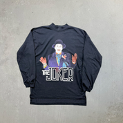 F- Vintage '89 DC Comics The Joker Novel Teez Tag Made In USA Single Stitch Long Sleeve Tee