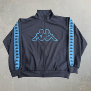 J- Vintage Kappa Embroidered Logo Zip Up Track Jacket - L