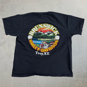 J- Vintage '95 Harley Davidson Troy New York Made In USA Single Stitch Tee - L