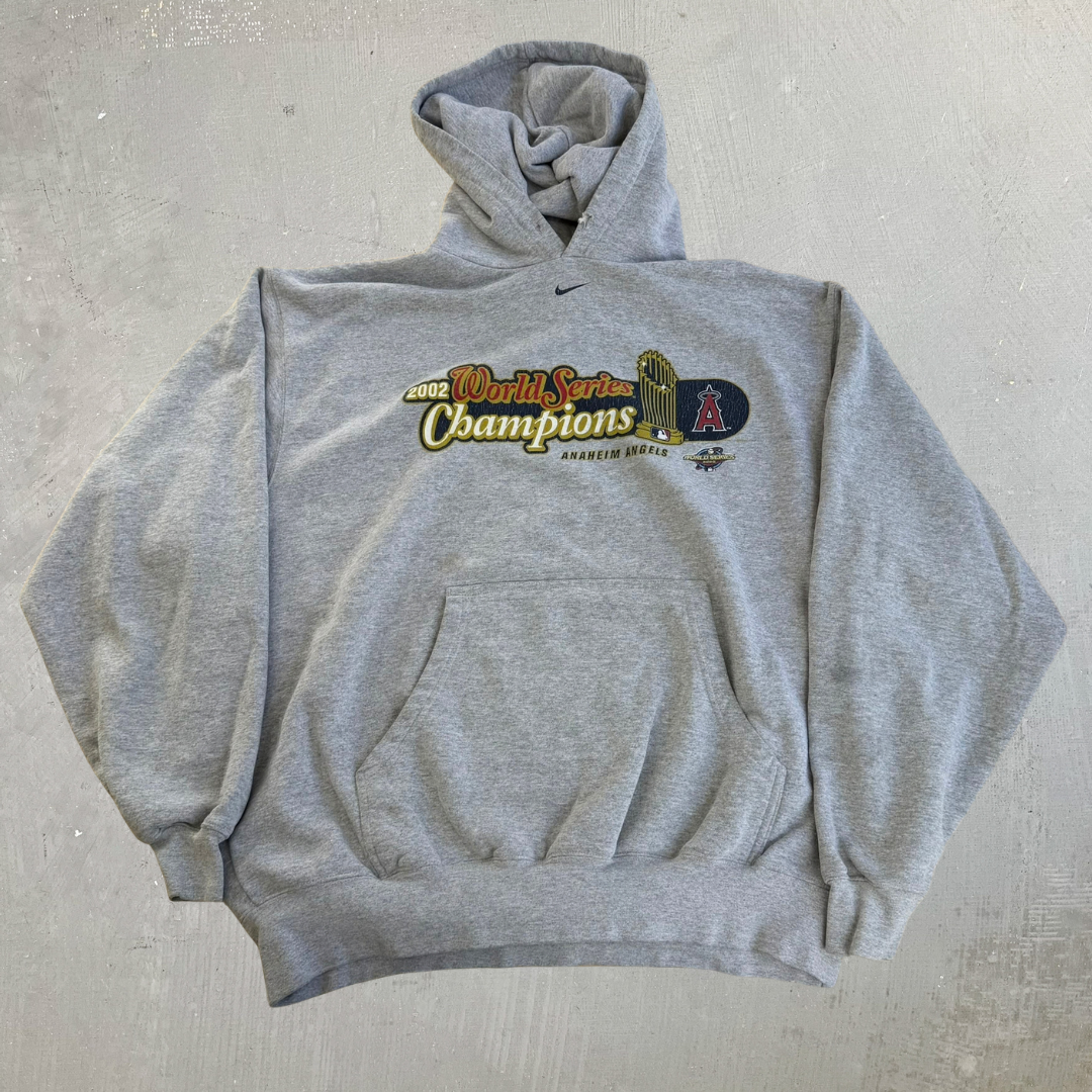 Vintage '02 Nike Team Anaheim Angels MLB World Series Champions Hoodie - XL