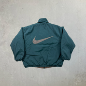 F- Vintage 90s Nike Reversible Zip Up Puffer Winter Jacket