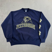 Vintage University Of Pittsburgh Panthers Graphic Crewneck - L