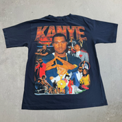 J- Kanye West Text & Pictures Graphic Marino Morwood Tag Tee - M
