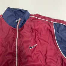 Load image into Gallery viewer, F- Vintage Nike Color Block Zip Up Nylon Windbreaker Maroon/Navy Jacket

