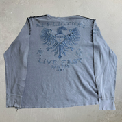 J- Vintage Affliction Embroidered Logo Thermal Long Sleeve Tee - 2XL