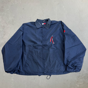 J- Vintage Tommy Hilfiger Embroidered Text Coach Jacket - L