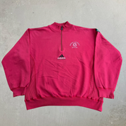 J- Vintage 90s Adidas Equipment Embroidered Logo Quarter Zip Crewneck - XL