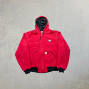 F- Vintage Carhartt University Of Georgia Active Hooded Work Jacket