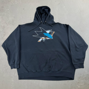 J- San Jose Sharks NHL Logo Old Time Hockey Hoodie - XL