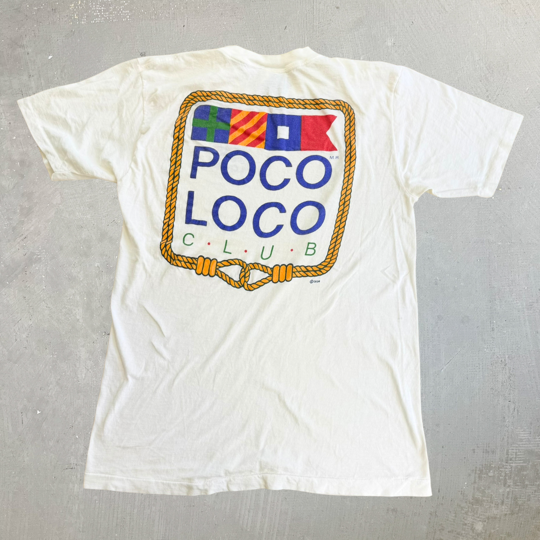 J- Vintage '87 Poco Loco Club Puerto Vallarta Graphic Single Stitch Tee - L