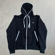 Vintage Lacoste Embroidered Logo Full Zip Up Hoodie- 5 (fits L)