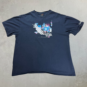 J- Quicksilver Skyline Graphic & Text Logo Tee - XL