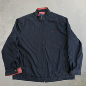 J- Vintage Polo RL Embroidered Logo Zip Up Lightweight Jacket - L