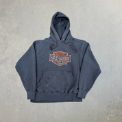 F- Vintage Harley Davidson Embroidered Logo Hoodie