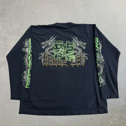 J- Vintage Rock Eagle Bruce Lee Watahhh! Graphic Long Sleeve Tee - L