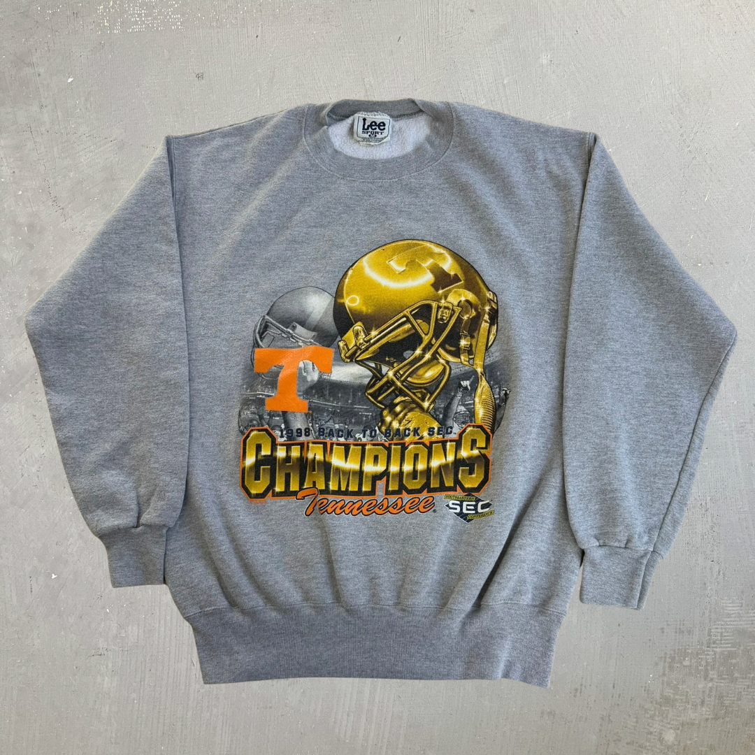 Vintage '98 Tennessee Volunteers Football Back To Back SEC Champions Graphic Crewneck - M