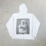 F- Vintage '95 Coca Cola Polar Bear Picture Made In USA Hoodie
