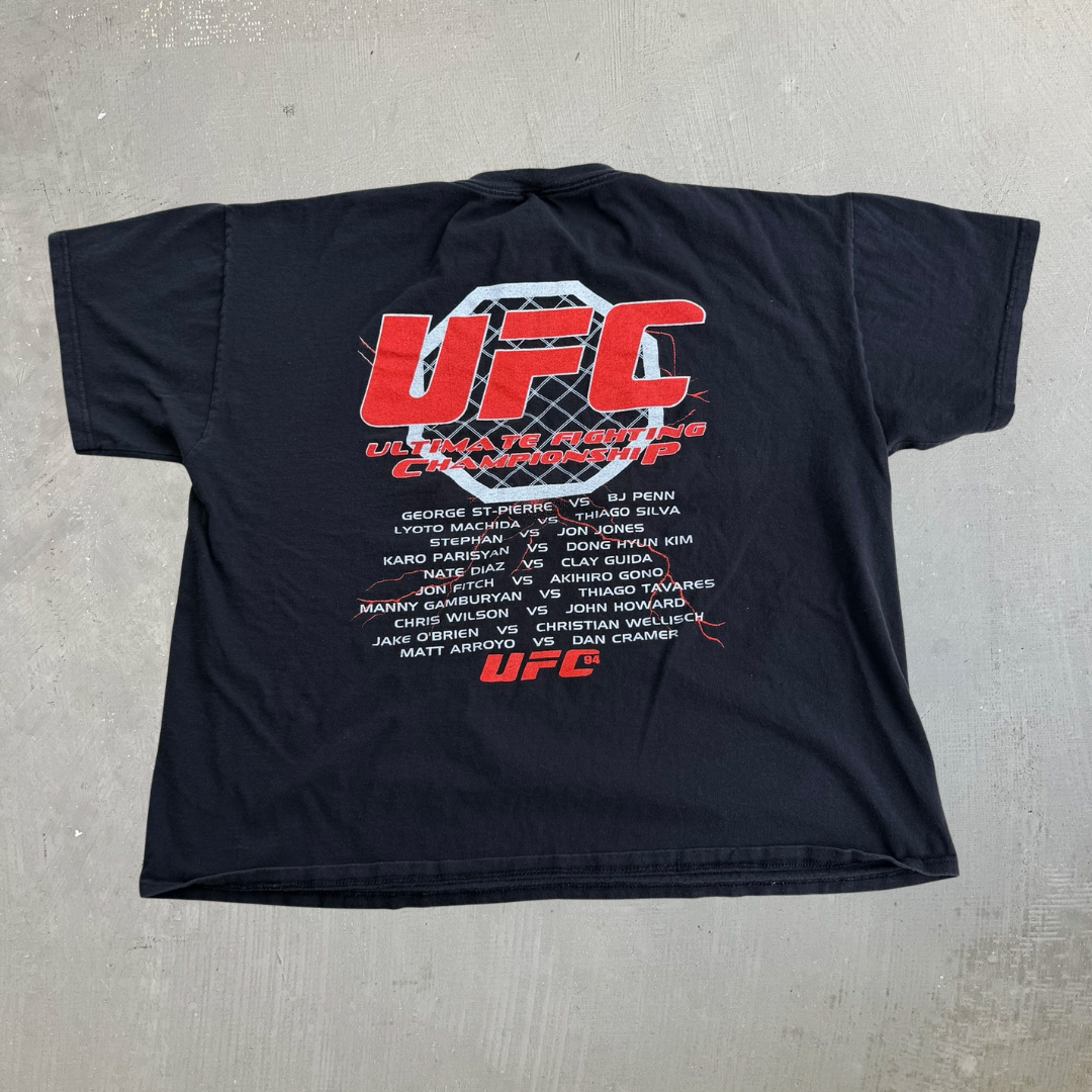 J- Vintage '09 UFC 94 George St-Pierre Vs BJ Penn Welterweight Championship Fight Tee - L