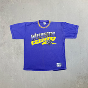 F- Vintage Washington Huskies Graphic Capitol Hill Made In USA Single Stitch Tee